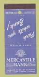 Matchbook Cover - Mercantile Bank Chicago IL 30 Stick