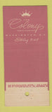 Matchbook Cover - Colony Restaurant Washington DC 30 Stick