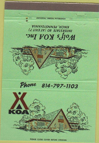 Matchbook Cover - KOA Knox PA 40 Strike