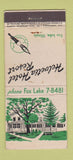 Matchbook Cover - Helvetia Hotel Resort Fox Lake IL WEAR 21 Strike Feature
