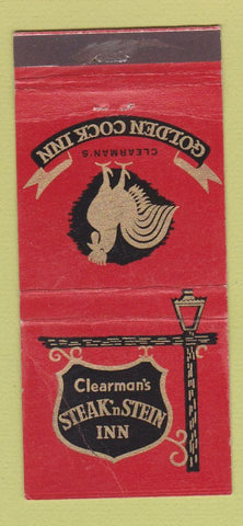 Matchbook Cover - Clearman's Steak Pico San Gabriel CA WEAR 21 Strike Feature