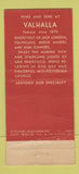 Matchbook Cover - Valhalla Inn Sausalito CA WEAR 21 Strike Feature