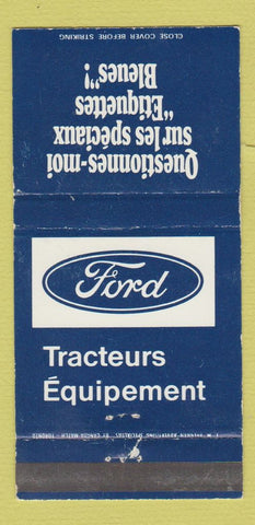 Matchbook Cover - Ford Tractors Canada QC? WEAR 30 Strike