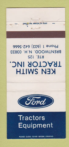 Matchbook Cover - Ken Smith Ford Tractors Brentwood NH #1 30 Strike