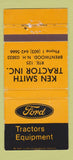 Matchbook Cover - Ken Smith Ford Tractors Brentwood NH WEAR #2 30 Strike