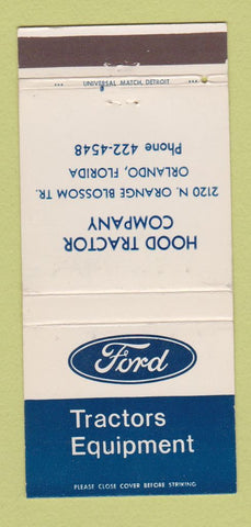 Matchbook Cover - Hood Tractors Ford Orlando FL 30 Strike