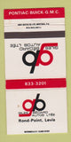 Matchbook Cover - Giles Bedard Autos Levis QC Pontiac Buick GMC 30 Strike