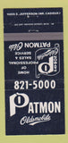 Matchbook Cover - Patmon Oldsmobile MI? 30 Strike