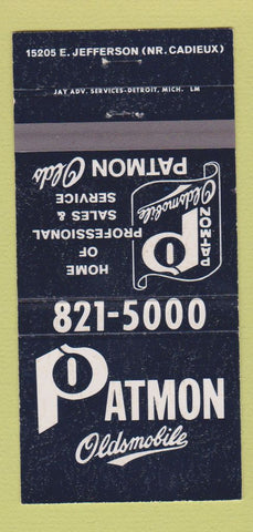 Matchbook Cover - Patmon Oldsmobile MI? 30 Strike