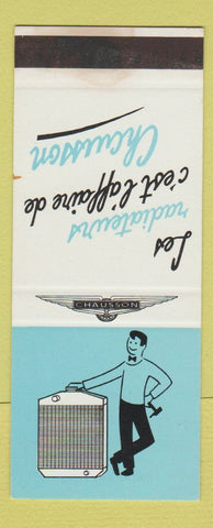 Matchbook Cover - Radiators Chausson France WEAR SAMPLE