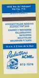 Matchbook Cover - Acme Radiator Ste Foy QC #2 30 Strike