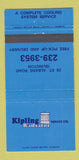 Matchbook Cover - Kipling Radiator Islington ON 30 Strike