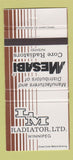 Matchbook Cover - L and M Radiator Winnipeg MB Mesabi #1 30 Strike