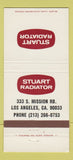 Matchbook Cover - Stuart Radiator Los Angeles CA 30 Strike
