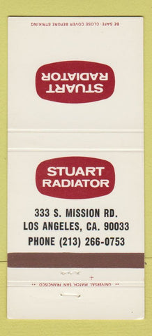 Matchbook Cover - Stuart Radiator Los Angeles CA 30 Strike