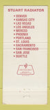 Matchbook Cover - Stuart Radiator Los Angeles CA 30 Strike