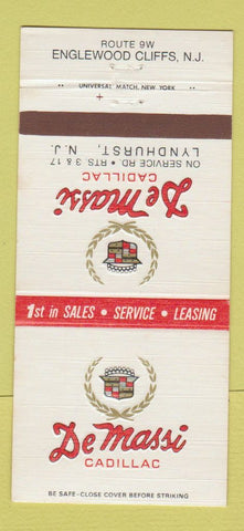 Matchbook Cover - De Massi Cadillac Lyndhurst NJ Englewood Cliffs 30 Strike