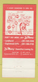 Matchbook Cover - De Massi Cadillac Lyndhurst NJ Englewood Cliffs 30 Strike