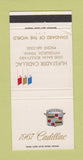 Matchbook Cover - 1967 Cadillac Pittsburgh PA Hufstader WEAR 30 Strike