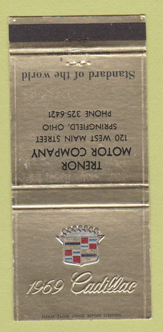 Matchbook Cover - 1969 Cadillac Trenor Motors Springfield OH 30 Strike