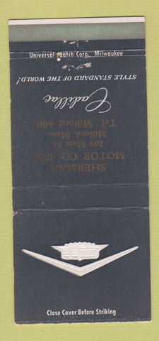 Matchbook Cover - Sherman Cadillac Milford MA 30 Strike