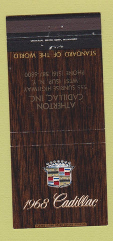 Matchbook Cover - 1968 Cadillac Atheron West Islip NY 30 Strike