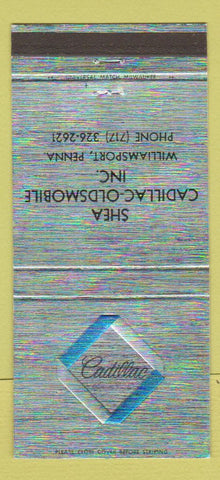 Matchbook Cover - Shea Cadillac Oldsmobile Williamsport PA 30 Strike