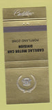 Matchbook Cover - Cadillac Motor Car Division Portland Zone OR 30 Strike