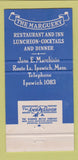 Matchbook Cover - The Marguery Restaurant Ipswich MA 30 Strike
