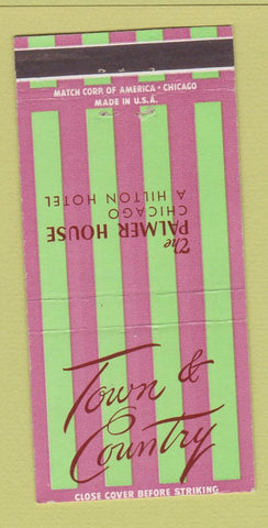 Matchbook Cover - Palmer House Chicago IL Hotel Hilton Town Country 30 Strike
