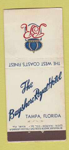 Matchbook Cover - Bayshore Royal Hotel Tampa FL 21 Strike Feature