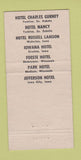 Matchbook Cover - Mitchell Foster Hotels Ottumwa IA 30 Strike