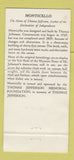 Matchbook Cover - Monticello Thomas Jefferson Charlottesville VA 30 Strike