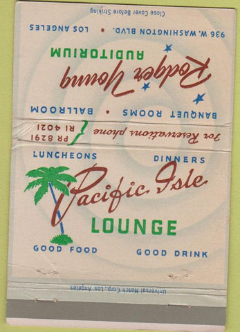 Matchbook Cover - Roger Young Auditorium Los Angeles CA 40 Strike