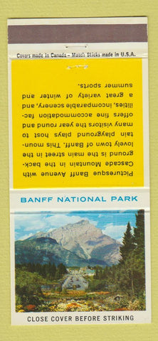 Matchbook Cover - Banff National Park AB Canada 30 Strike