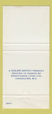 Matchbook Cover - Banff National Park AB Canada 30 Strike