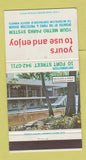 Matchbook Cover - Metro Parks System Winnipeg MB 30 Strike