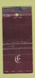Matchbook Cover - East Town Bar Milwaukee WI WORN 30 Strike