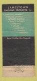Matchbook Cover - Jamestown Finishing Products NY WORN 30 Stick