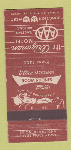 Matchbook Cover - Arizonan Motel Flagstaff AZ Route 66 30 Strike