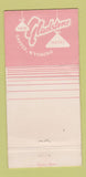 Matchbook Cover - Peacock Room Gladstone Hotel Casper WY WEAR 30 Strike