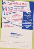 Matchbook Cover - Dickinson Hotel Iron Mountain MI WORN 40 Strike