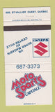 Matchbook Cover - Suzuki Motorcycles Quebec QC 30 Strike