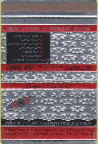 Matchbook Cover - Printing Specialties  Union 40 Strike