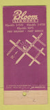 Matchbook Cover - Jack Bloom Liquors Los Angeles CA 21 Strike Feature
