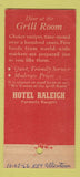 Matchbook Cover - Hotel Raleigh Richmond VA 21 Strike Feature