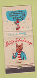 Matchbook Cover - Betty's Restaurant Miami FL WEAR 21 Strike Feature