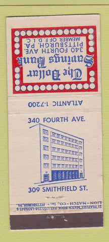 Matchbook Cover - Dollar Savings Bank Pittsburgh PA WEAR 21 Strike Feature