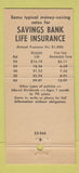 Matchbook Cover - Suffolk Savings Bank Boston MA 21 Strike Feature