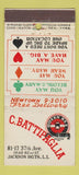 Matchbook Cover - C Battipaglia Liquor? Jackson Heights LI NY 21 Strike Feature